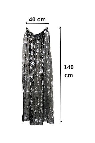 Orcan Gümüş Renk Kapüşonlu Pelerin 140 Cm Hlw-24246