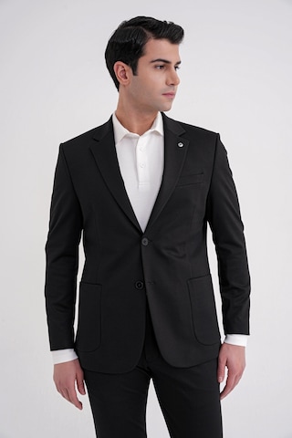 Efor Comfort Fit Mono Yaka Torba Cep Esnek Yünlü Siyah Spor Takım Elbise Tk 931 Siyah