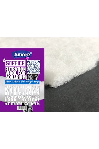 Akvaryum 70gr Silikonsuz Filtre Elyafı 24x240cm Soffice