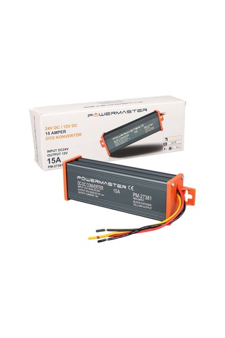 Powermaster Pm-27381 24v Dc 12v Dc 15 Amper Oto Konvertör