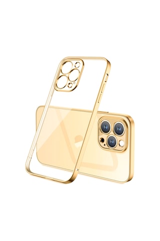 Apple Uyumlu iPhone 13 Pro Max Renkli Kenar Seffaf Kilif Kamera Korumali Sili 211492162