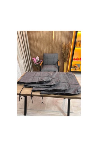 4 Adet Bahçe , Balkon Mobilyası ,minder Kılıfı , Koruyucu Kılıf , Minder Örtüsü , Bahçe Mobilyası Gri