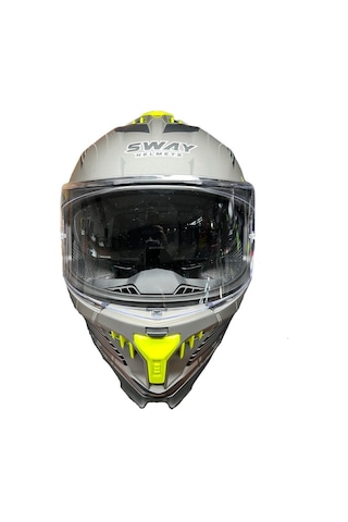 Sway Xbyc 865 Full Face Güneş Gözlüklü Kapalı Motosiklet Kaskı Sarı - Siyah