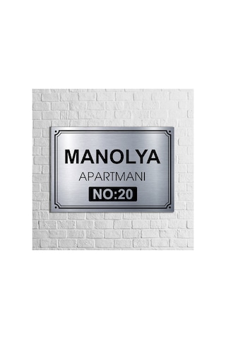 Apartman-site Kapı İsimliği Kapı Tabelası 20x29 Cm Gümüş Gümüş Apartman-site Kapı İsimliği Kapı Tabelası 20x29 Cm Gümüş Gümüş