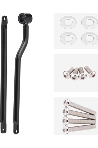 Lemestar Motosiklet Çanta Tutucu, Paslanmaz Çelik, Siyah, Honda/suzuki/yamaha/kawasaki Uyumlu, Swing Arm Hareketi İçin Boşluk Sağlar, Dayanıklı Ve Sabit Tutma Diğer