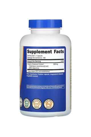 Nutricost Shatavari Asparagus Racemosus 600 Mg 180 Capsules