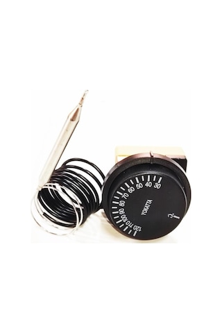 30-120 Derece Gazlı Kuyruklu Termostat Çift Kontak