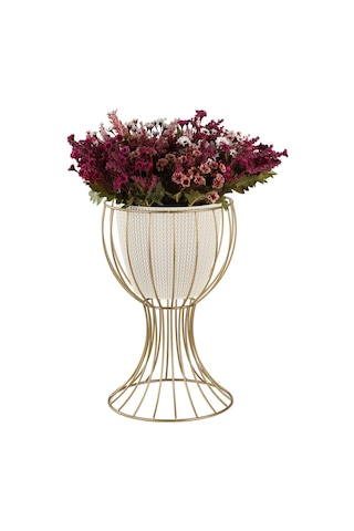 Anafor Saksılık Eskitme 43 Cm Krem Saksı