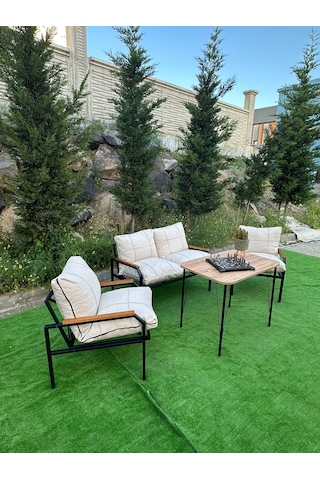Duru Balkon, Bahçe, Cafe, Teras, Metal Koltuk Takımı 211 Masalı