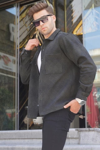 Madmext Haki Desenli Erkek Oduncu Gömlek 6711 Haki