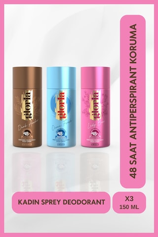 Kadın Deodorant Set 3x150 Ml Dark Amber - Lady Bos - Ocean Fresh
