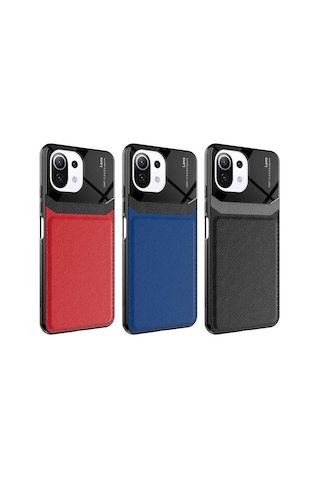 Xiaomi Mi 11 Lite Kılıf Zore Emiks Kapak Siyah