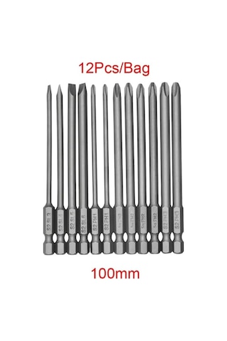 Trendooze Uçları Uç Tornavida Seti, S2 Phillips Parçalı Manyetik Çelik 12 100mm Rp