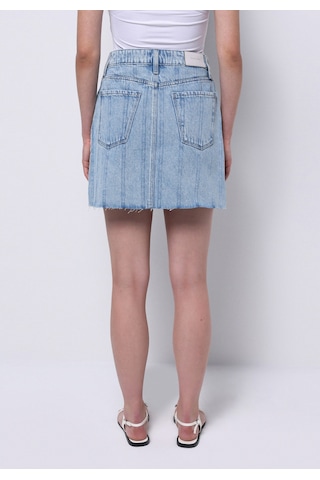 Colins Regular Fit Çizgili Fermuarlı Kadın Mavi Etek Cl1074983 Q1.v1 Dn44348 Denim