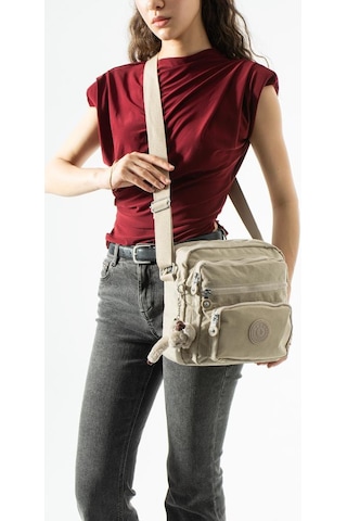 Baginn Kadın Postacı Çanta 28 32 Cm 571 Collection Klinkır Hafif Yağmur Geçirmez Klinkır Kumaş Çok Cepli Krem