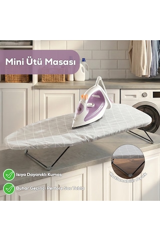 Porsima 15120-2 Smart Mini Seyahat Portatif Katlanabilir Ayaklı Ütü Masası Çok Renkli
