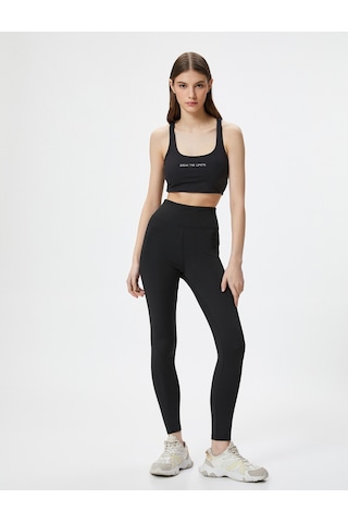 Koton Spor Tayt Yüksek Bel Skinny Siyah 4sak40005nk 4SAK40005NK999 Siyah