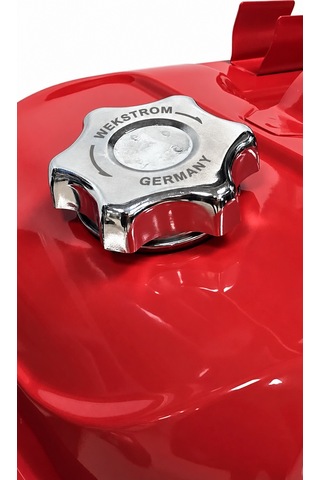 Wekstrom Germany 11 Litre Metal Yakıt Bidonu 1 Mm Sac, Genleşme Kapaklı, Benzin Mazot Yağ İçin, Kırmızı