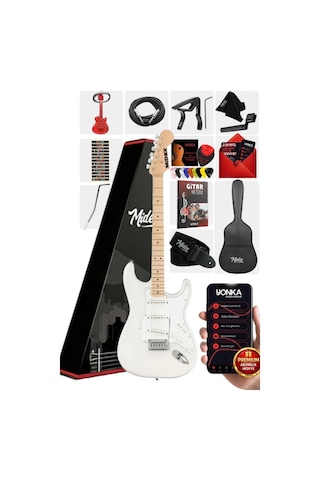 Midex Rph-30wh Maple Klavye Strat Kasa Sss Elektro Gitar Seti
