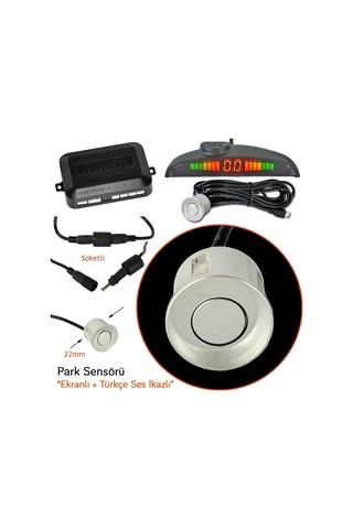 Niken Park Sensörü Led Ekranlı Türkçe İkazlı Gri