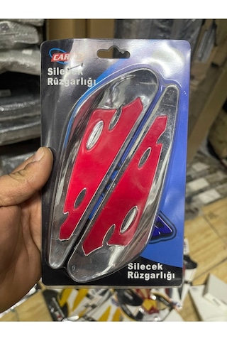Silecek Rüzgarlığı Krom Kırmızı Parçalı Rüzgarlık 2li Set