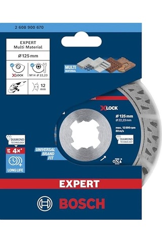 Expert Multimaterial X-lock Kesme Diskleri Donatılı Beton Tuğla Yumuşak Taş Ø 125 Mm Aksesuar Küçük Avuç Taşl