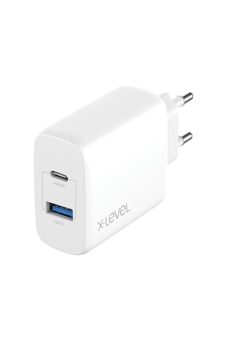 X-level X-Charger Ultra Boost 65W Type-C + USB A Duo Gan Hızlı Şarj Aleti