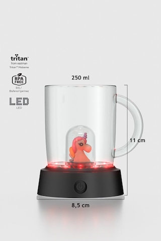 Renga Joy Unicorn Figürlü 250 Ml Kulplu Pembe Led Işıklı Tritan Bardak 222061 Pembe