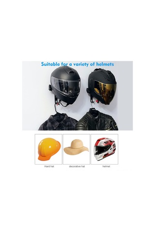 Monyee Duvar Tipi Motor Kask Tutucu: Çift Kanca, 180 Döner, Katlanabilir - Kask, Palto, Basketbol İçin Alüminyum Montajlı Depolama Aracı Siyah