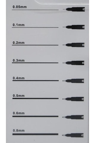 Nora Teknik Çizim Kalemi 8li Seti Dereceli Kalem Set