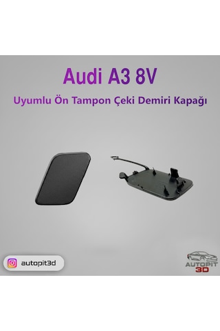 Audi A3 8v Uyumlu Ön Tampon Çeki Demiri Kapağı