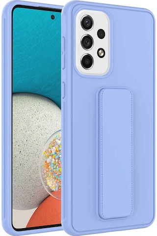 Samsung Uyumlu Galaxy A73 Kılıf Zore Qstand Kapak Lila