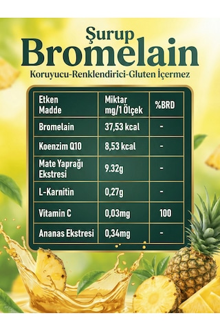 Collagen Life Bromelain Ananas İçeren Detox Şurubu & Bromelain Tablet & Deto-x Sirkesi 3'lü Fırsat Seti