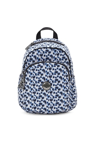 Kipling Kıplıng Delia Mini Küçük Boy Sırt Çantası Desenli Curıous Leopard Beyaz
