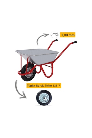 Kanat Galvanizli Demonte El Arabası 1.00 Mm Sac