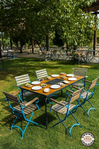 Katlanır Model Mangallı Masa Ahşap