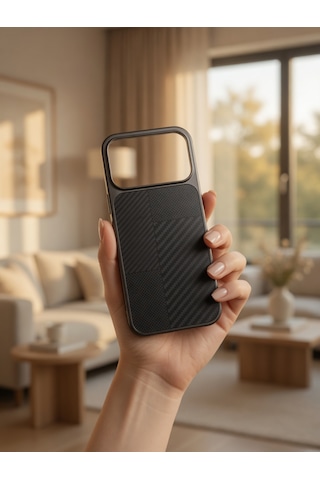 İphone 17/18 Promax Ortak Uyumlu Karbon Fiber Desenli Darbeye Dayanıklı Kılıf Çok Renkli5