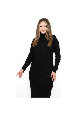 Sortie Collection Triko Elbise Siyah