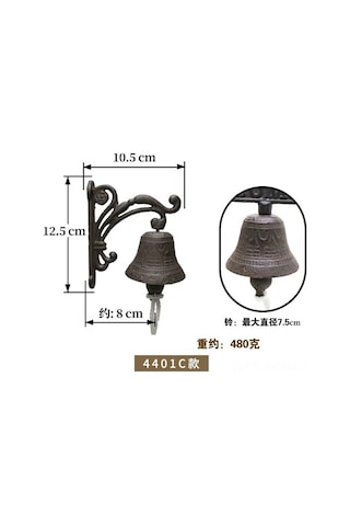 Suofeng Kısa Metal Kuş Figürlü Zil, Amerikan Köy Stili Bahçe Duvar Dekorasyonu, Hoşgeldiniz Zili, Dayanıklı Demir, Kolay Kullanım