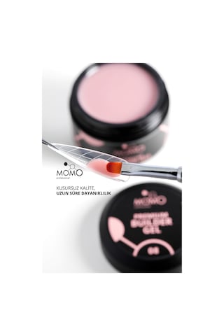 Momo Professional Premium Builder Gel Protez Tırnak Jeli No.08 Gül Kurusu 10 gr