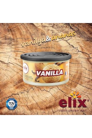 Elix Organik Metal Kutuda Doğal Liflere Emdirilmiş Özel Aromalı Koku - Vanilya
