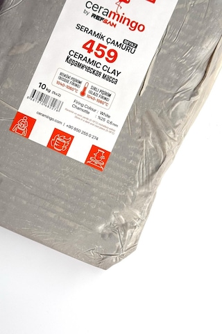 459 Şamotlu Beyaz Seramik Çamur Vakumlu 10 Kg
