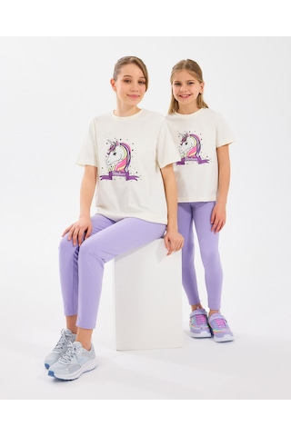 Skechers G Graphic Tee T-shirt Büyük Kız Çocuk Off White Tshirt Sk2510022-102 OFF WHITE