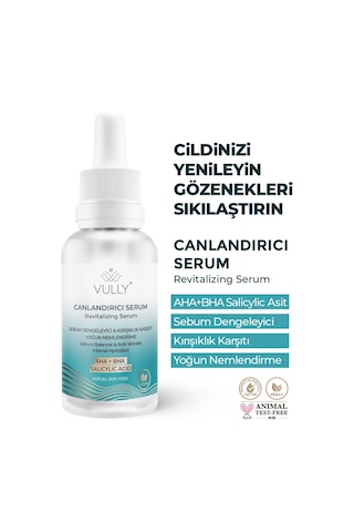Vully Kırışık Karşıtı Sebum Dengeleyici ve Yoğun Nemlendirici Serum 30 ML