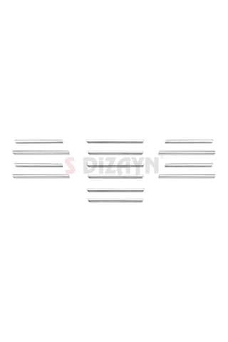 S-dizayn Fiat Egea Krom Ön Tampon Alt Çıtası Diamond Model 14 Prç. 2020 Üzeri Parlak Krom A+ Kalite