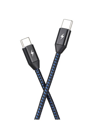 Xiyyadms Type-c 3.1 Hızlı Şarj Ve Veri Kablosu, 10gbps Transfer Hızı, İki Uç Type-c, Örgü Kablo, Siyah, 0.25m