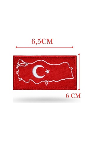 Özel Seri Çalışma Alanı Vatani Dekor Ay Yıldız Single Sword Nakış Haritalı Türk Bayrağı. Diğer