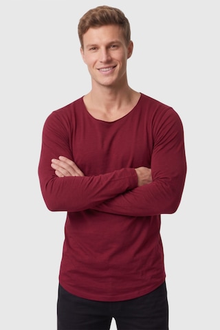 Deepsea Erkek Bordo %95 Pamuk Slim Fit Kesik Açık Yaka Likralı Penye Sweatshirt Oval Kesim 2602299
