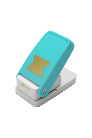 Aubyhe Mavi Tek Delikli Etiket Delici, 0.7mm Kesim Kalınlığı, Abs+ Çinko Alaşımlı, El Kolu Ve Saklama Kilitli, Defter-not-kitap İçin Dıy İndeks Etiket Oluşturucu Mavi