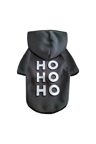Alphadog Hohoho Gri Polarlı Küçük Irk Köpek Sweatshirtü
